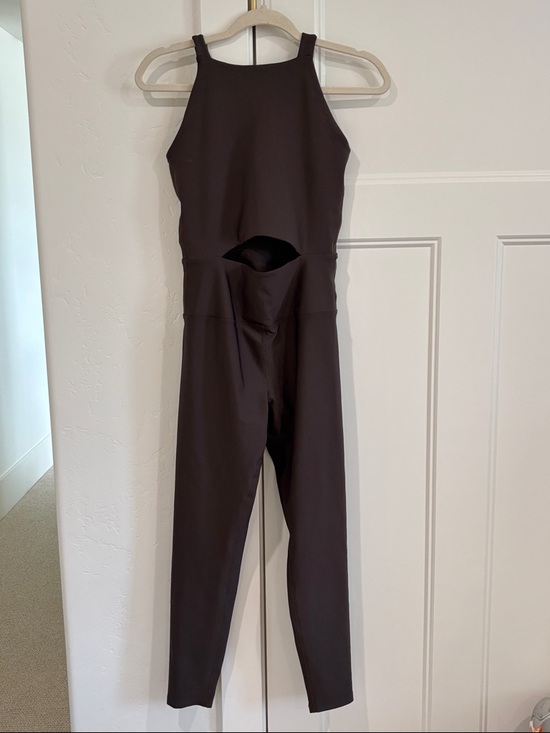 Year of Ours Pants - Year of Ours Dark Brown High Neck Cutout Jumpsuit